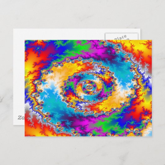 Kleurig spiraal ontwerp: briefkaart (Voorkant / Achterkant)