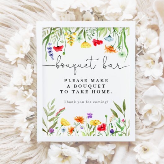 Kleurig staafje voor bloemkool, Wilde bloem Poster