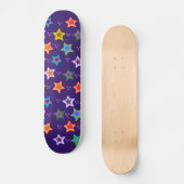 Kleurig sterpatroon skateboard (Voorkant)