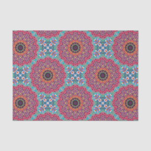 Kleurig stijlvol Boho Mandalas Geometrisch Patroon Tissuepapier