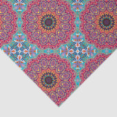Kleurig stijlvol Boho Mandalas Geometrisch Patroon Tissuepapier (Detail)