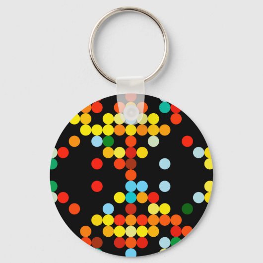 Kleurig stip patroon sleutelhanger (Voorkant)