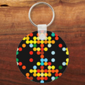 Kleurig stip patroon sleutelhanger (Voorkant)