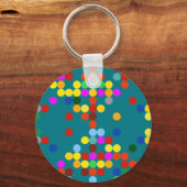Kleurig stip patroon sleutelhanger (Voorkant)