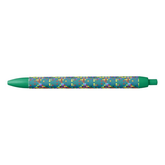 Kleurig stip patroon zwarte inkt pen (Voorkant)