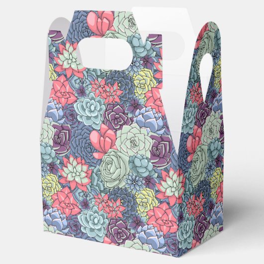 Kleurig Succulent Patroon Bedankdoosjes (Geopend)