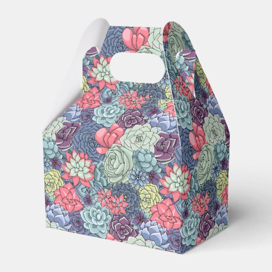 Kleurig Succulent Patroon Bedankdoosjes (Voorkant Zijde)
