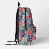 Kleurig Succulent Patroon Bedrukte Rugzak (Links)