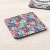 Kleurig Succulent Patroon Bier Onderzetter (Linkerzijde)