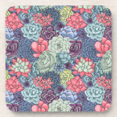 Kleurig Succulent Patroon Bier Onderzetter (Voorkant)