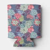 Kleurig Succulent Patroon Blikjeskoeler (Achterkant)