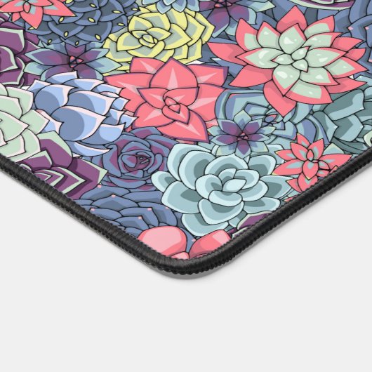 Kleurig Succulent Patroon Bureaumat (Hoek)