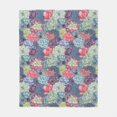 Kleurig Succulent Patroon Fleece Deken (Voorkant)