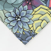 Kleurig Succulent Patroon Fleece Deken (Hoek)