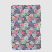 Kleurig Succulent Patroon Golfhanddoek (Voorkant)