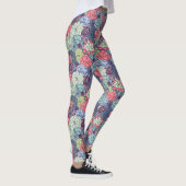 Kleurig Succulent Patroon Leggings (Rechts)