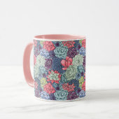 Kleurig Succulent Patroon Mok (Voorkant links)