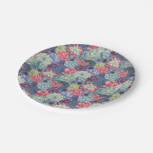 Kleurig Succulent Patroon Papieren Bordje (Gekanteld)