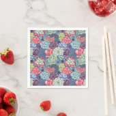 Kleurig Succulent Patroon Servet (Insitu)