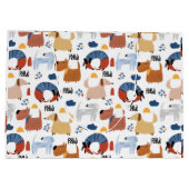 Kleurig tekenfilmhondje naadloos patroon groot cadeauzakje (Achterkant)