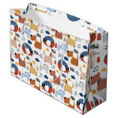 Kleurig tekenfilmhondje naadloos patroon groot cadeauzakje (Achterkant Gekanteld)