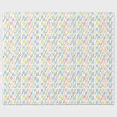 kleurig tennisracketpatroon cadeaupapier (Vlak)