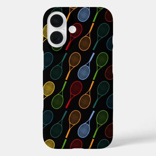 kleurig tennisracketpatroon Case-Mate iPhone case (Achterkant)