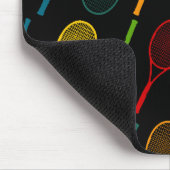 kleurig tennisracketpatroon muismat (Hoek)