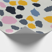 Kleurig terrazpatroon cadeaupapier (Hoek)