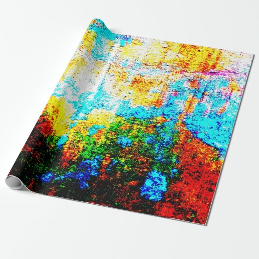 Kleurig textuureffect. Mooie Abstracte Decora Cadeaupapier (Uitgerold)
