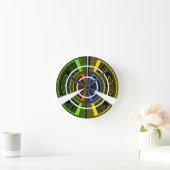 Kleurig traditioneel pictogramontwerp ronde klok (Huis)