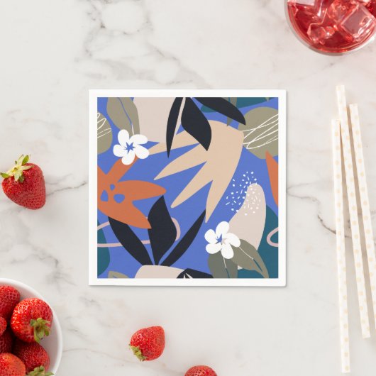 Kleurig tropisch abstract patroon servet (Insitu)