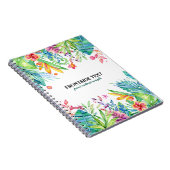 Kleurig Tropisch Flowers & Leafs Design Notitieboek (Rechterzijde)