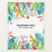 Kleurig Tropisch Flowers & Leafs Design Planner (Voorkant)