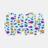 Kleurig tropisch vispatroon in blauw Zee Bedankdoosjes (Uitgevouwen)