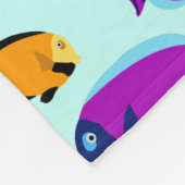 Kleurig tropisch vispatroon in blauw Zee Fleece Deken (Hoek)