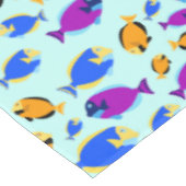 Kleurig tropisch vispatroon in blauw Zee Tafelkleed (Gekanteld)