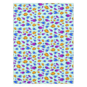 Kleurig tropisch vispatroon in blauw Zee Tafelkleed (Voorkant)