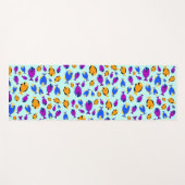 Kleurig tropisch vispatroon in blauw Zee Yogamat (Voorkant (horizontaal))