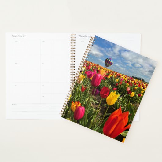 Kleurig Tulpveld met ballon Planner (Display)