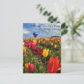 Kleurig Tulpveld met ballonBriefkaart Briefkaart (Staand voorkant)