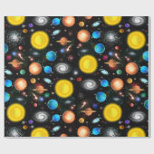 Kleurig Universe Astronomie Wrapping Paper Cadeaupapier (Vlak)