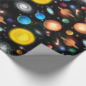 Kleurig Universe Astronomie Wrapping Paper Cadeaupapier (Hoek)