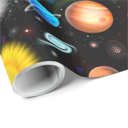 Kleurig Universe Astronomie Wrapping Paper Cadeaupapier (Rol Hoek)