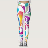 Kleurig valpatroon | Inleidende prijsopgave actief Leggings (Voorkant)