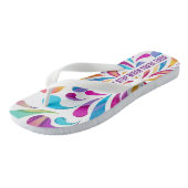 Kleurig valpatroon | motivering teenslippers (Schuin)