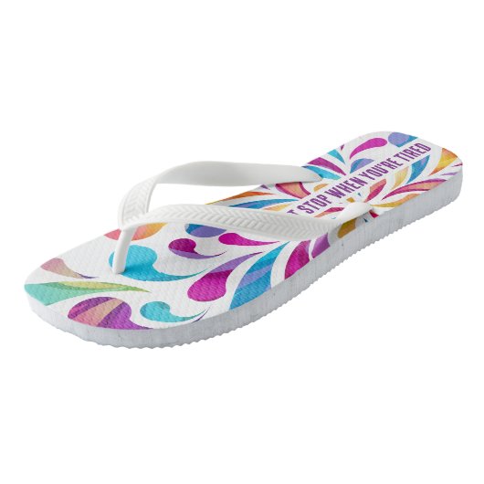 Kleurig valpatroon | motivering teenslippers (Schuin)