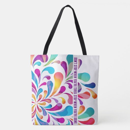 Kleurig valpatroon | motivering tote bag (Voorkant)