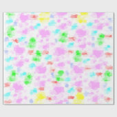 kleurig veerpatroon cadeaupapier (Vlak)