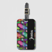 Kleurig verloop van katten bagagelabel (Voorkant (verticaal))